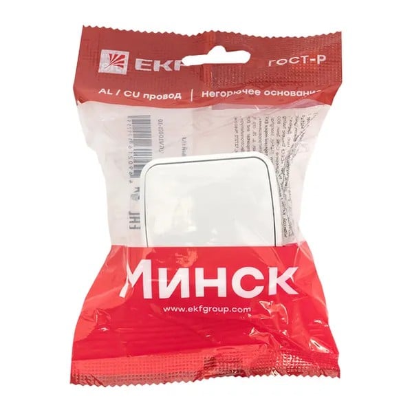 EKF Minsk Switch 1-Key Surface Mount 10A White 6
