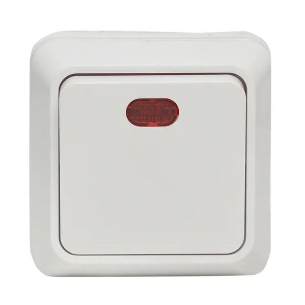 EKF Rim Switch 1-Key with Indicator Plastic White 3