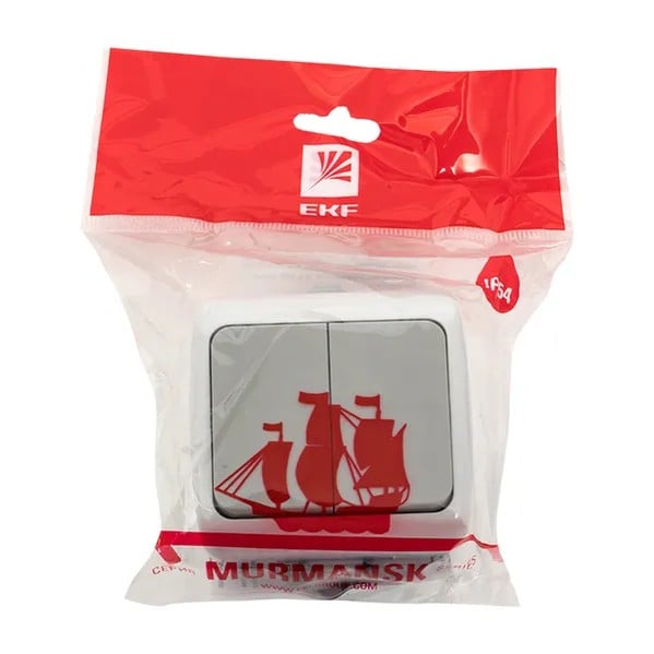 EKF Switch 2-Key IP54 Gray