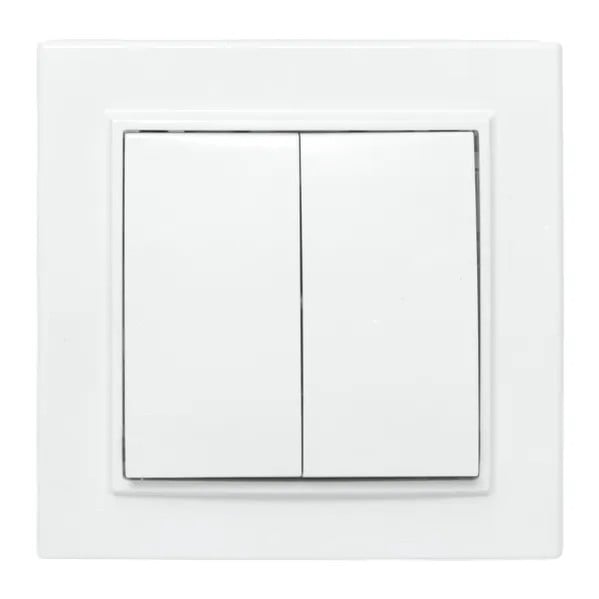 EKF Minsk Switch Double-Key Plastic White 7
