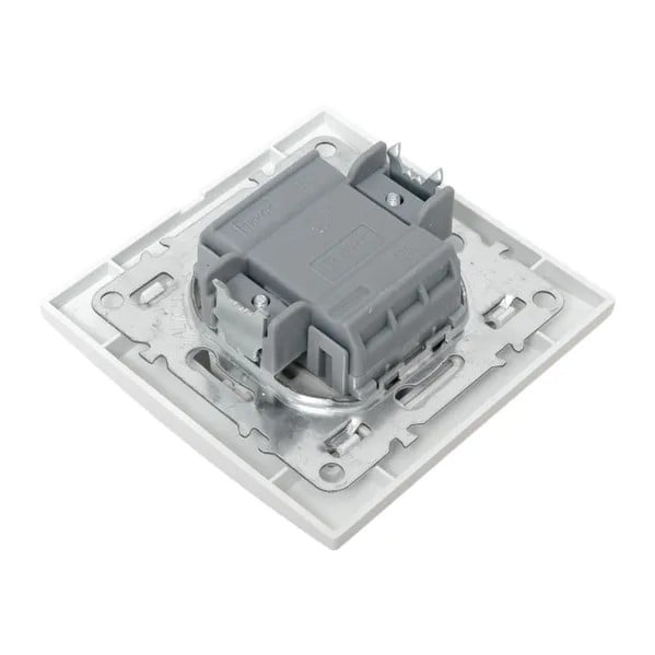 EKF Minsk Switch 2-Key Plastic White 1