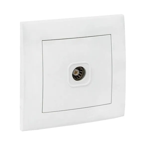 EKF Valencia TV Socket - Polycarbonate - White