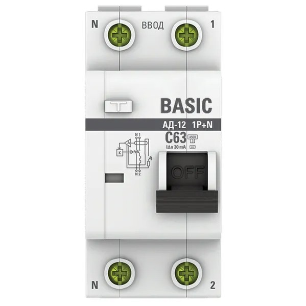 EKF Residual Current Circuit Breaker Basic 63A C Type - White 2