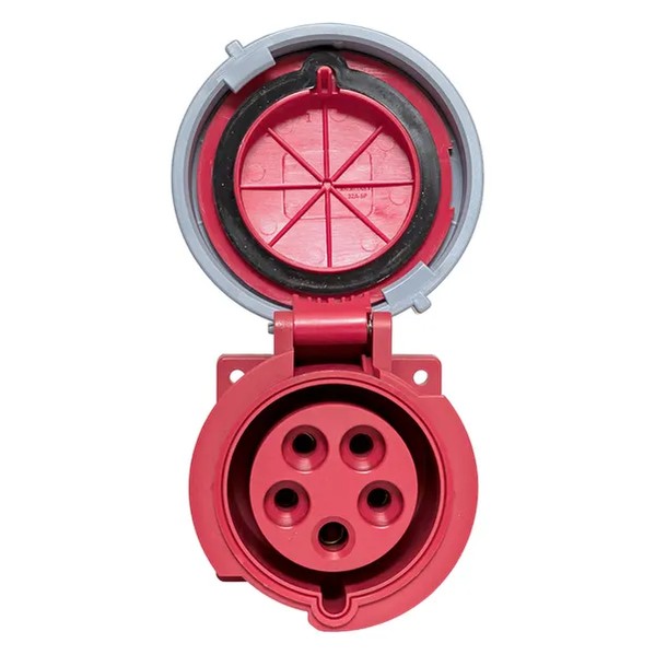 EKF Stationary Indoor Socket 32A Plastic Red 3