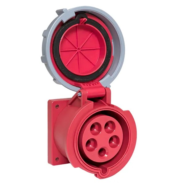 EKF Stationary Indoor Socket 32A Plastic Red 4