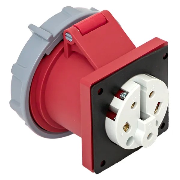 EKF Stationary Indoor Socket 32A Plastic Red 8