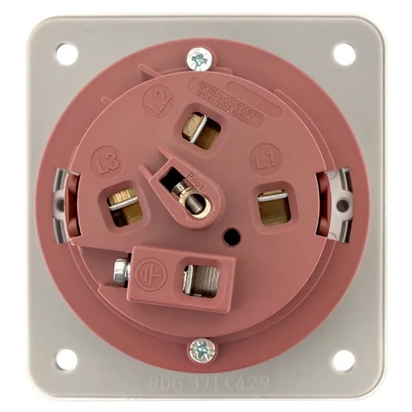 EKF Stationary Indoor Socket Red Plastic 6