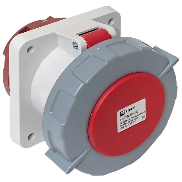 EKF Stationary Indoor Socket Red Plastic 7