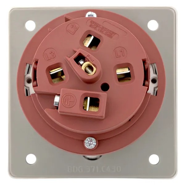 EKF Stationary Internal Angled Socket Plastic Red 2