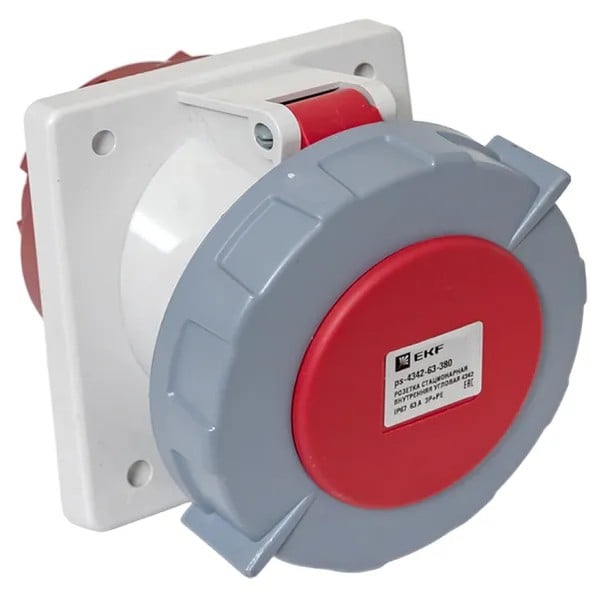 EKF Stationary Internal Angled Socket Plastic Red 3