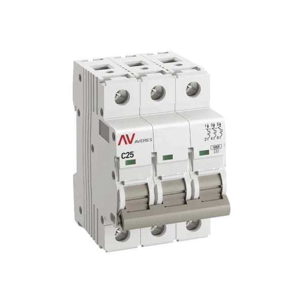 EKF Automatic Circuit Breaker 3P 25A (C) - White